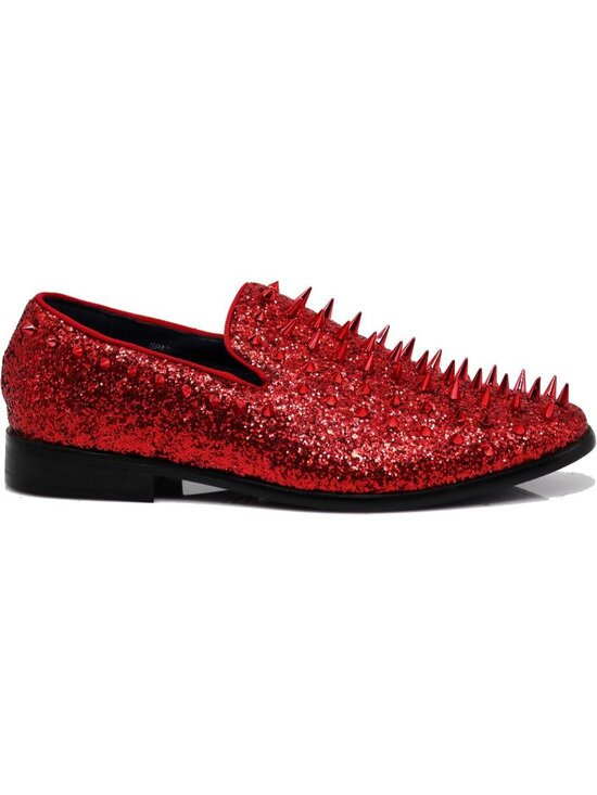 Enzo Romeo Men\'s Red Rubber Sole Vintage Loafers Slip On Classic Tuxedo Shoes main image 5